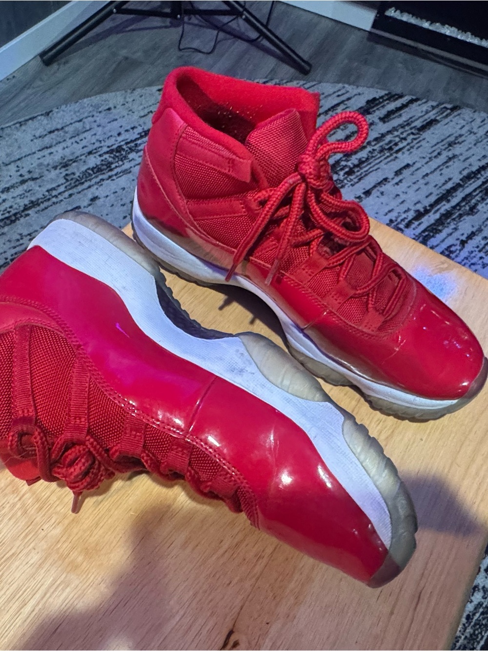 Jordan Men's Red High-Top Athletic Sneakers